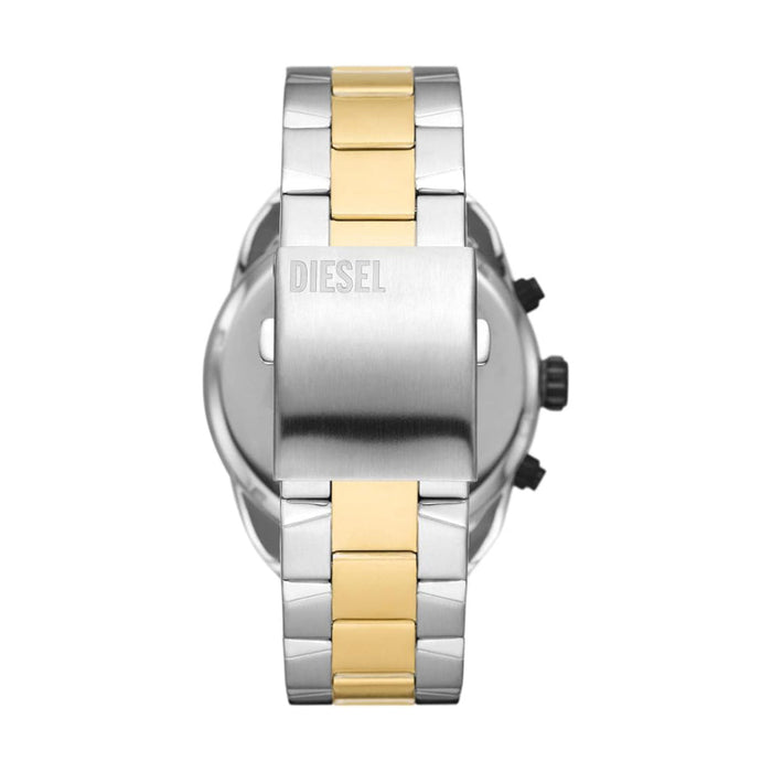 Diesel Spiked Men's Black Dial Silver Stainless Steel Band Analog Chronograph Quartz Watch - DZ4627