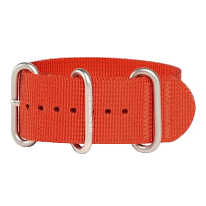 Bertucci Men's Black Dial International/NASA Orange Nylon Band Analog Swiss Quartz Watch - 13484