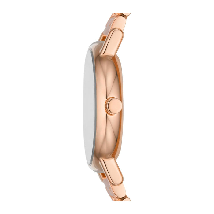 Skagen Signatur Lille Women's Rose Gold Dial Rose Gold Stainless Steel Band Analog Quartz Two-Hand Silver Watch - SKW3125