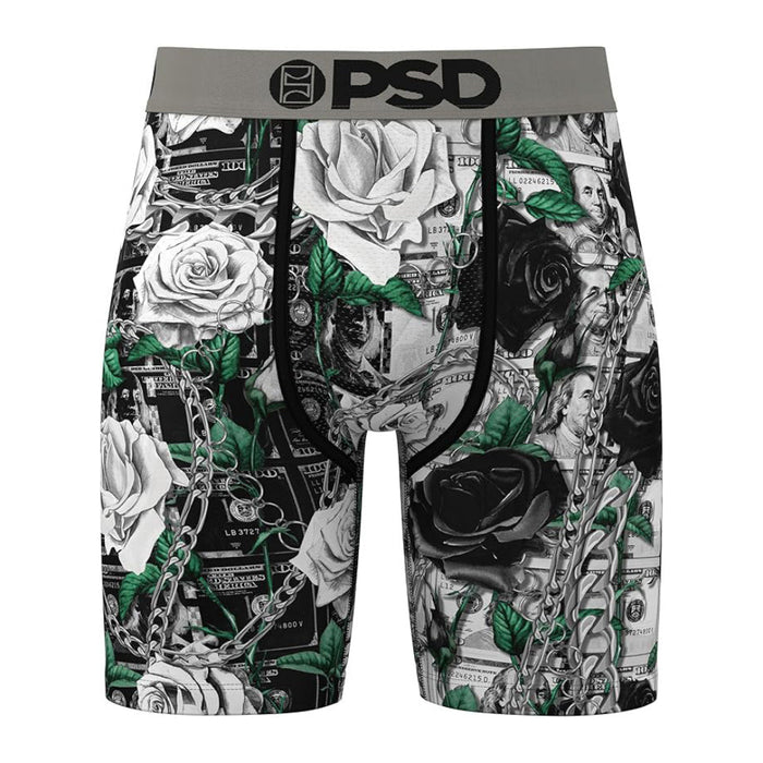 PSD Men's Multicolor Adorned Roses Boxer Briefs Extra Large Underwear - 424180066-MUL-XL