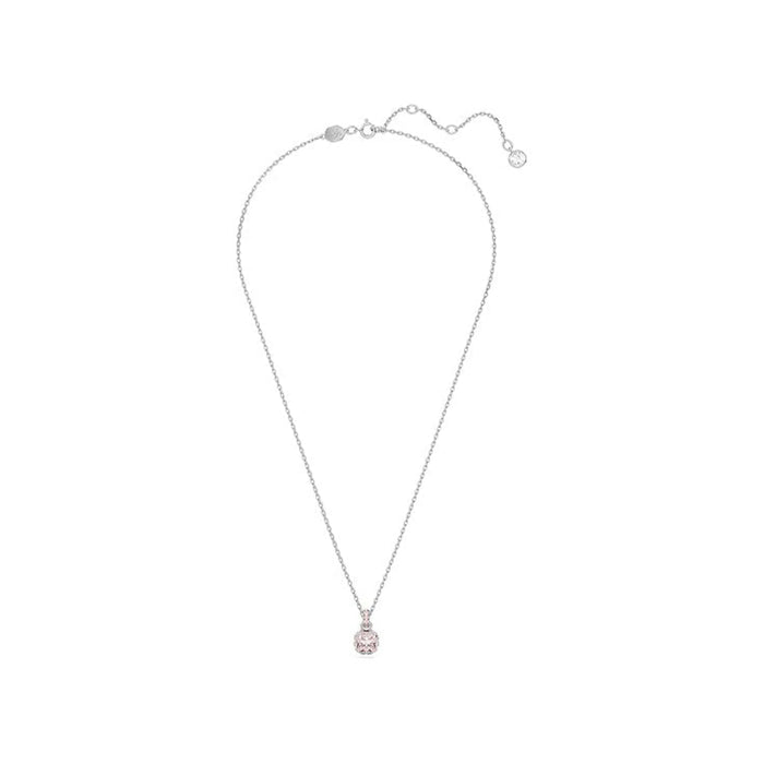 Swarovski Women's Pink Square-Cut Stone And Crystals In A Rhodium-Finished Setting June Birthstone Pendant Necklace - 5652044