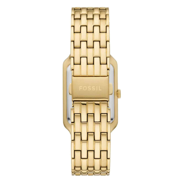 Fossil Raquel Women's White Dial Gold Stainless Steel Band Analog Quartz Three-Hand Watch - ES5304