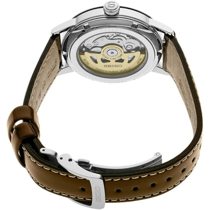 Seiko ‎Men's Rich Green Dial Brown Leather Band Analoge Quartz Watch - SRPE45