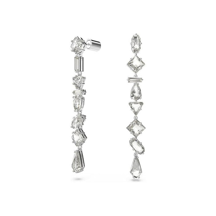 Swarovski Women's Clear Crystals In A Rhodium Finished Setting Mesmera Drop Earrings - 5661687