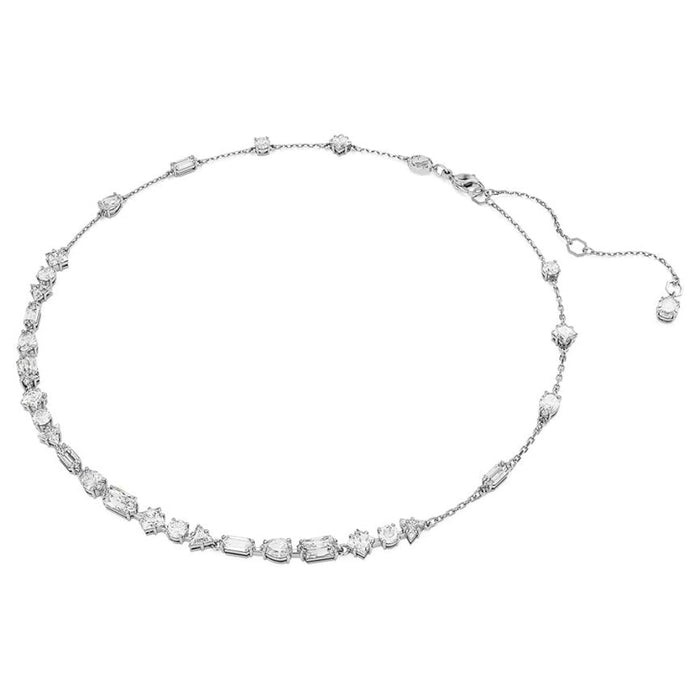 Swarovski Women's Clear Mixed-Cut Stones in a Scattered Design with a Rhodium Finished Setting Mesmera Necklace - 5676989