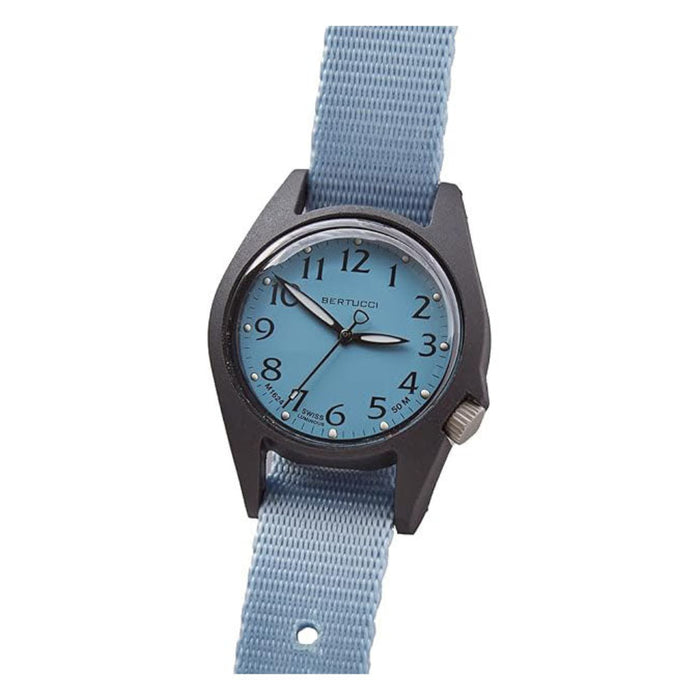 Bertucci Women's Aquamarine Dial Aquamarine Comfort Webb Band Analog Japanese Quartz Watch - 18510