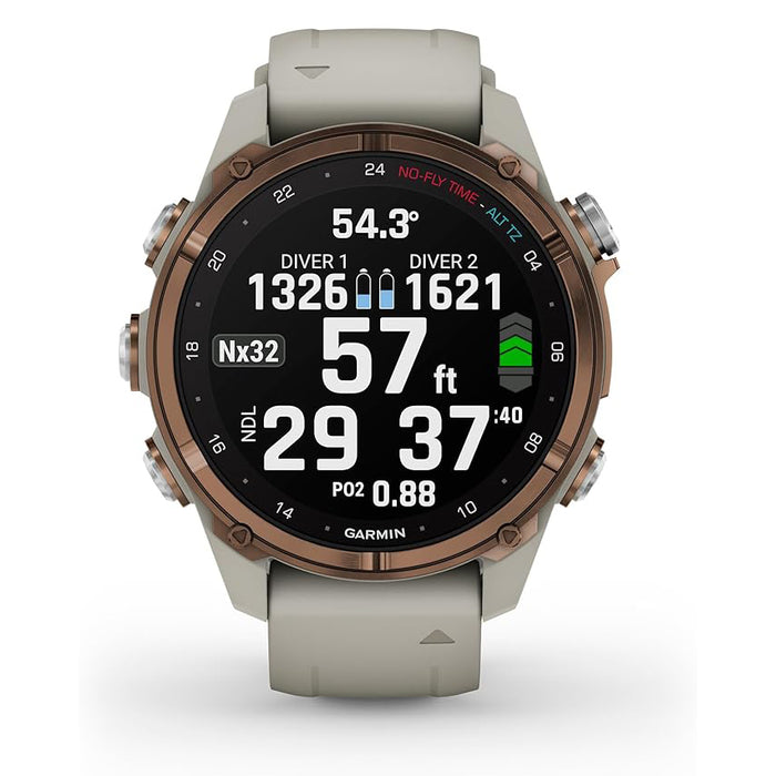 Garmin Unisex French Gray Descent Mk3i Air Integration Dive Computer and Multisport GPS Smartwatch - 010-02753-13