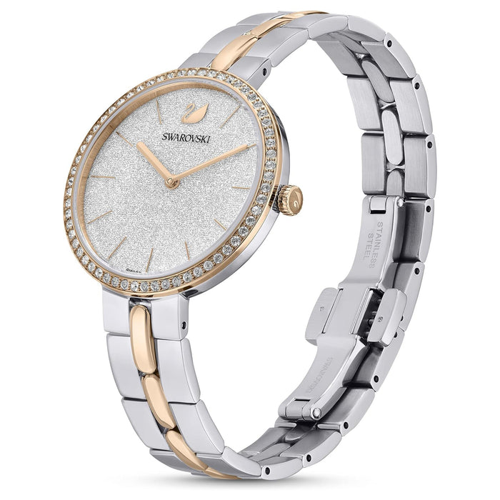 Swarovski Women's White Dial Rose Gold Stainless steel Band Cosmopolitan Crystal Quartz Watch - 5644081