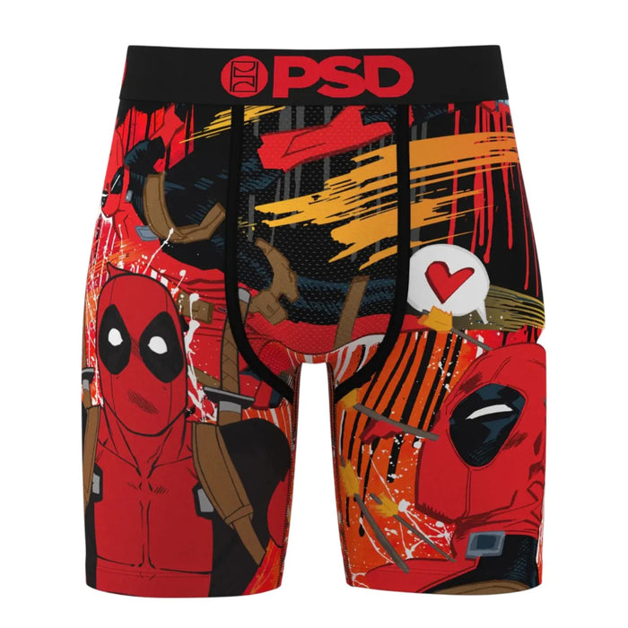 PSD Men's Multicolor Deadpool Drip Boxer Briefs Small Underwear - 425180117-MUL-S