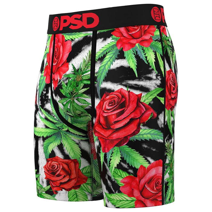PSD Men's Multicolor Red Rose Buds Boxer Brief Small Underwear - 224180036-MUL-S