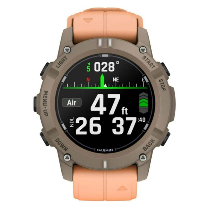 Garmin® Descent™ G2 Unisex Paloma With Shell Pink Silicone Band Bright AMOLED Display Multiple Dive Modes Health And Wellness Features Watch-Style Dive Computer  - 010-02986-01