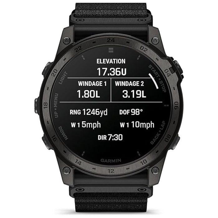 Garmin tactix 7 Black Adaptive AMOLED Display Built-in Flashlight Preloaded TopoActive Mapping Specialized Military and Tactical GPS Smartwatch - 010-02931-00