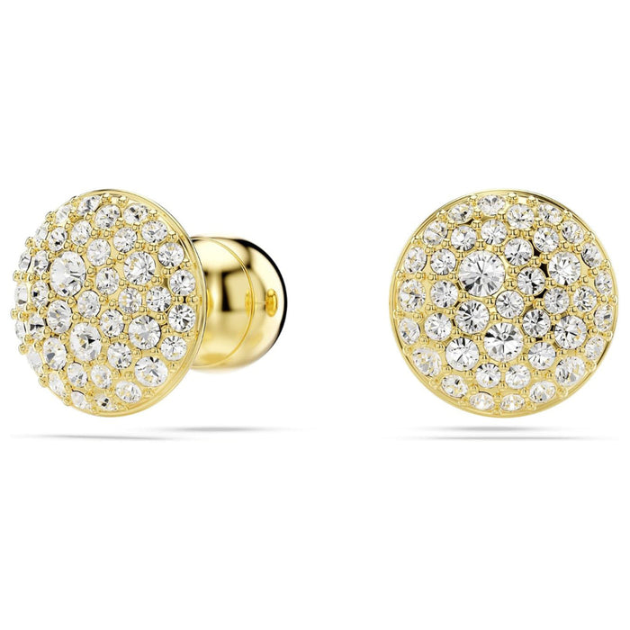 Swarovski Women's Meteor Motif with Snow Pavé of Clear Round Crystals in a Gold-Tone Finished Setting Meteora Stud Earrings - 5683444
