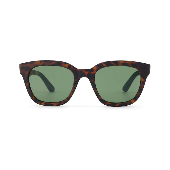TOMS Women's Matte Blonde Tortoise Frame Bottle Green Lens Savanna Cat Eye Sunglasses - 10021648