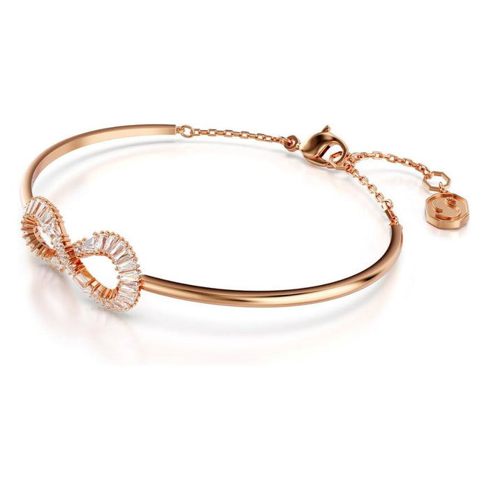 Swarovski Women's Infinity Symbol Motif With Clear Crystals In A Rose Gold-Tone Finished Setting Hyperbola Bangle Bracelet - 5679443