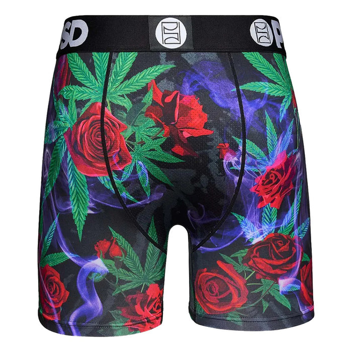 PSD Men's Black Rose Buds Mid Length Boxer Briefs Extra Large Underwear - 123180130-BLK-XL