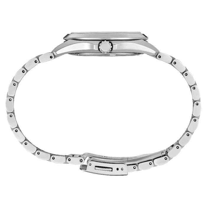 Seiko Women's Blue Dial Silver Stainless Steel Band Analog Quartz Watch - SUR607