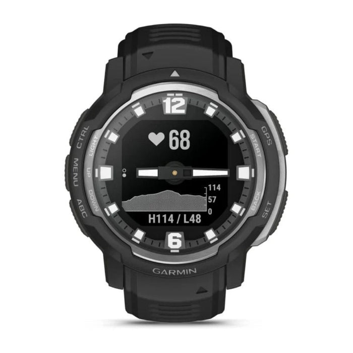 Garmin Instinct Crossover Black Standard Edition Analog Hands and Digital Display Rugged Hybrid Smartwatch - 010-02730-13