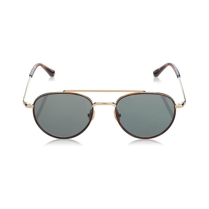 TOMS Women's Yellow Gold with TORT Windsor Frame Green Gray Lens Round Pilot Sunglasses - 10017425