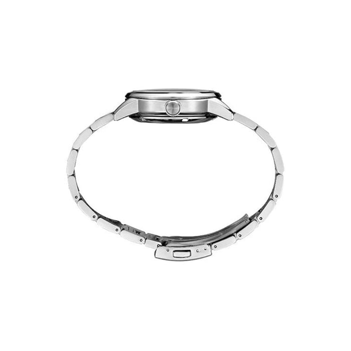 Seiko Men's Blue Dial Silver Stainless Steel Band Analog Automatic Watch - SPB249