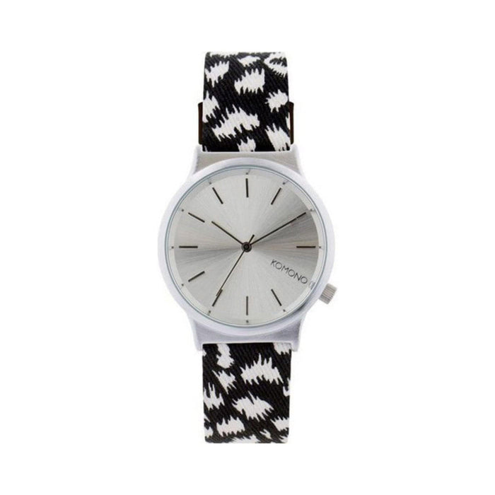 Komono Wizard Print Mens Stainless Steel Multi Leather Silver Watch - KOM-W1836