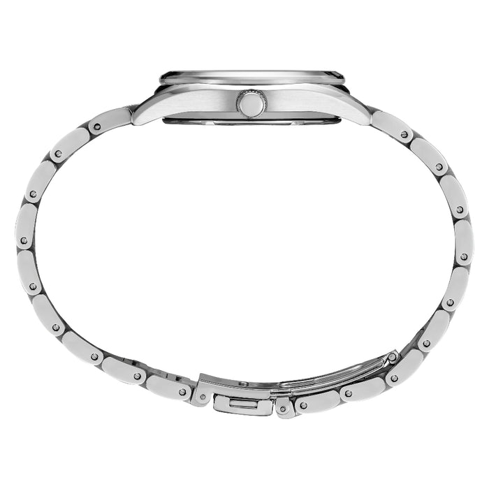 Seiko Women's Light Blue Dial Silver Stainless Steel Band Analog Quartz Watch - SUR581