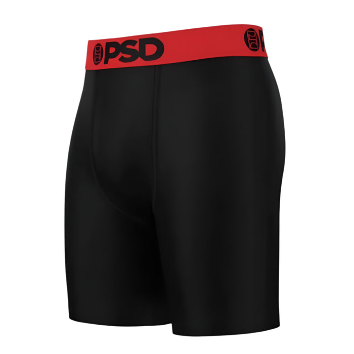 PSD Men's Black Chrome Cotton 3-Pack Boxer Briefs Medium Underwear - 424180186-BLK-M