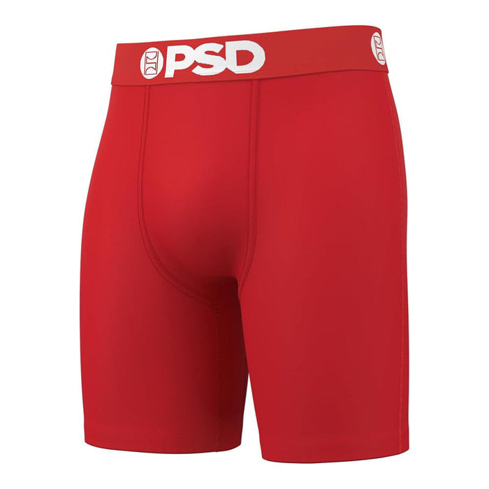 PSD Men's Red Grey Black Cotton 3-Pack Boxer Briefs Large Underwear - 322180161-MUL-L