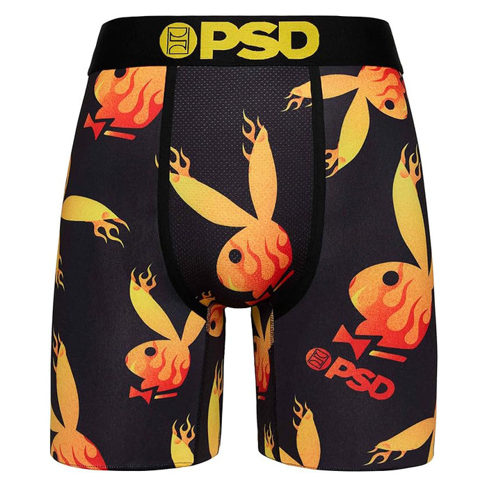 PSD Men's Multicolor Playboy Flames Boxer Briefs Underwear - 124180068-MUL