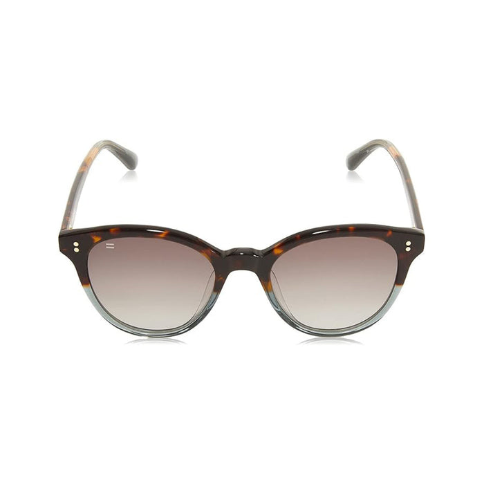 TOMS Women's Tortoise Ocean Grey Fade Frame Grey Gradient Lens Round Sunglasses - 10019984