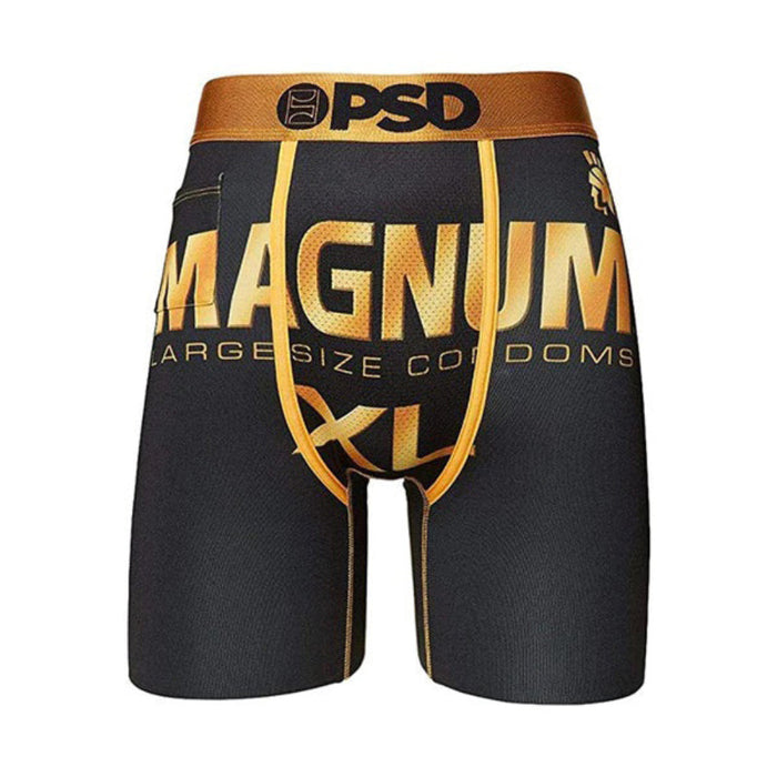 PSD Men's Black Trojan Magnum Boxer Briefs Underwear - 42011033-BLK
