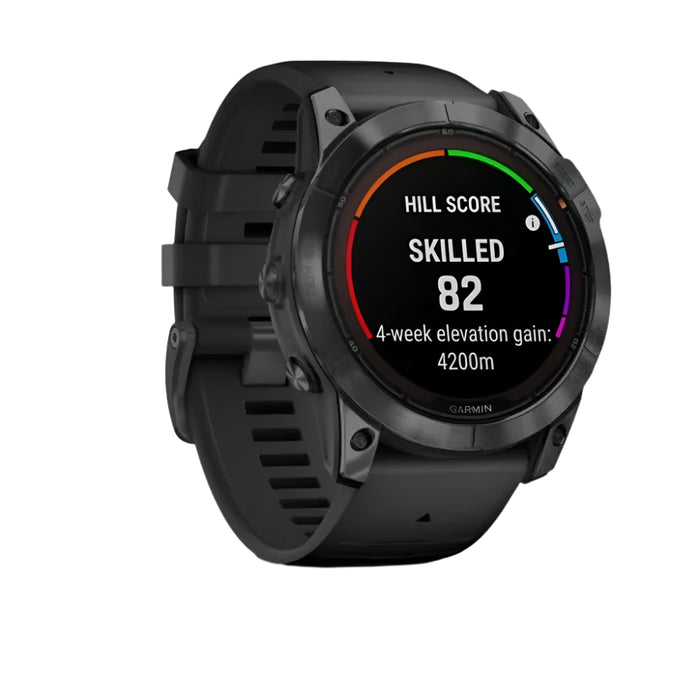 Garmin Men's Black Built-in Flashlight Solar Charging Capability Fēnix 7X Pro Solar Edition (No Wi-Fi) Multisport GPS Smartwatch - 010-02778-02