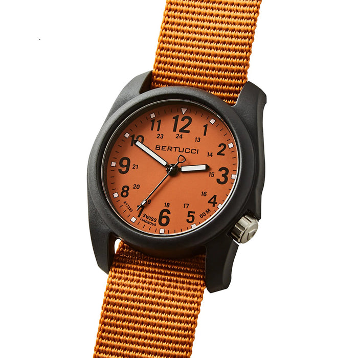 Bertucci Field Unisex Cicada Orange Dial Nylon Band Japanese Quartz Watch - 11118