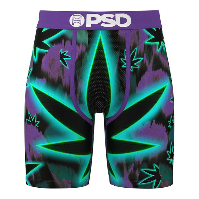 PSD Men's Multicolor Dizzy Neon 7 Inch Inseam Moisture-Wicking 4-Way Stretch Boxer Briefs XX-Large Underwear - 125180105-MUL-XXL