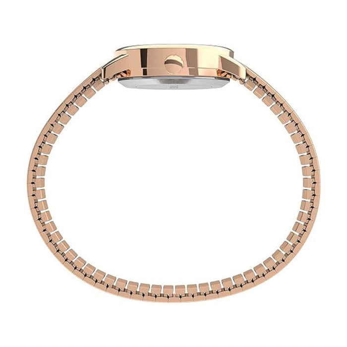Timex Women's White Dial Rose Gold Stainless Steel Band Quartz Watch - TW2U08200