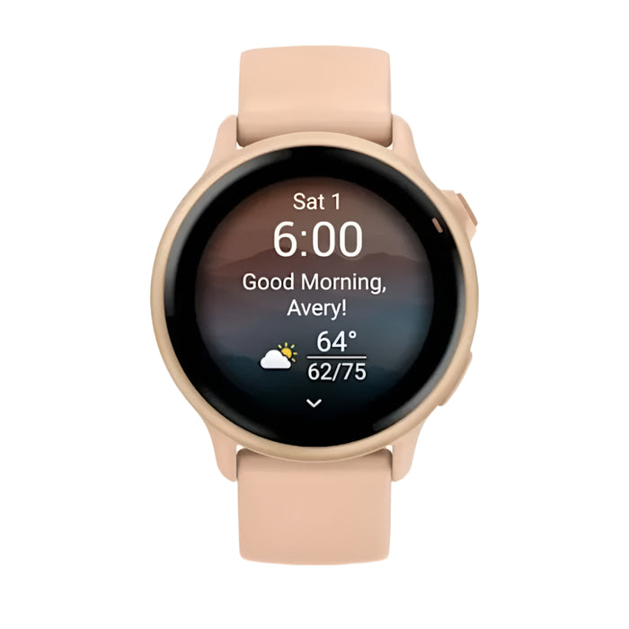 Garmin vívoactive® 6 Unisex AMOLED Display Up To 11 Days Of Battery Metallic Pink Dawn With Pink Dawn Band Health And Fitness GPS Smartwatch - 010-02985-03