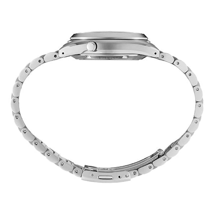 Seiko Men's Green Dial Silver Stainless Steel Band Analog Automatic Watch - SRPL57
