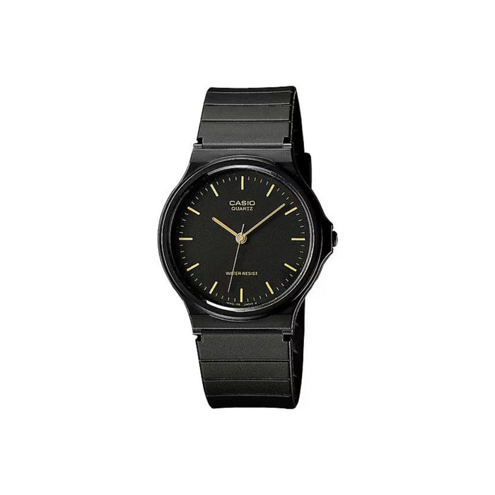 Casio Men's Black Dial Resin Band Analog Quartz Watch - MW-24-1ELDF