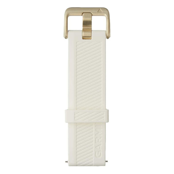 Garmin Unisex White With Light Gold Hardware Silicone 20MM Quick Release Watch Band - 010-12927-00
