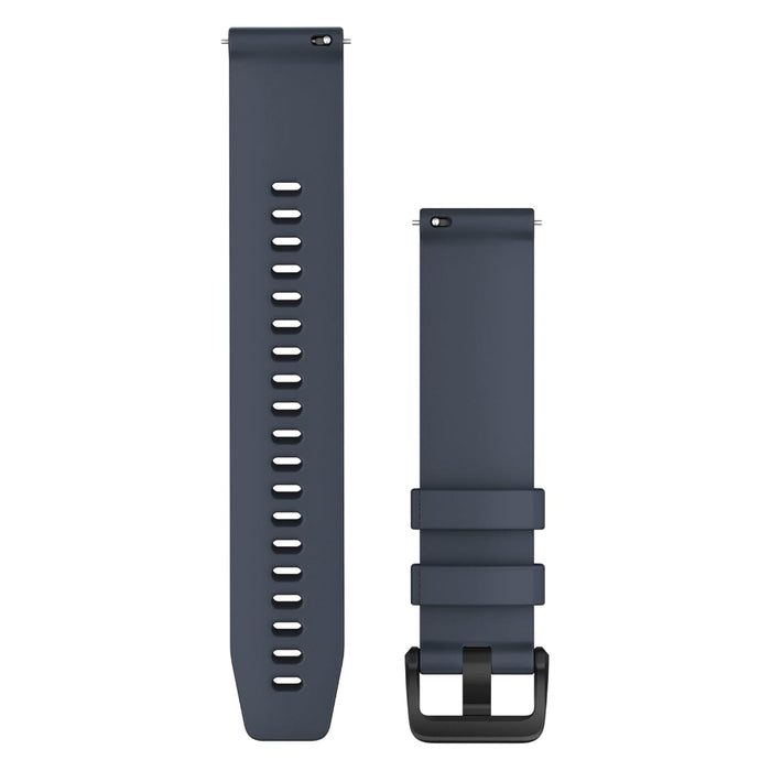 Garmin Unisex Granite Blue With Black Hardware Silicone 20MM Quick Release Watch Band - 010-13076-01