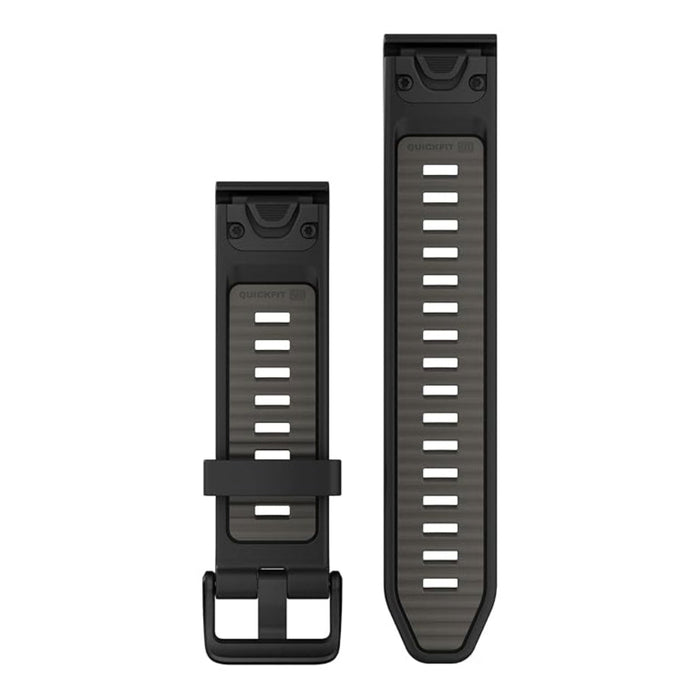 Garmin Unisex Black/Pebble Gray Silicone 20MM QuickFit Watch Band - 010-13391-00