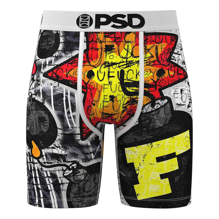 PSD Men's Multicolor F Bomb Boxer Briefs Small Underwear - 125180098-MUL-S