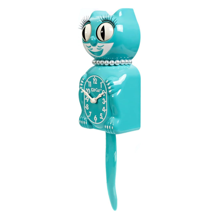 Kit Cat Klock Kid Blue Turquoise Limited Edition Lady Wall Clock - LBC-57