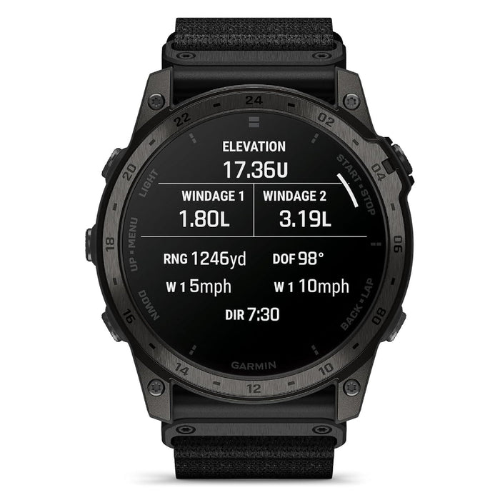 Garmin tactix 7 Black Adaptive AMOLED Display Built-in Flashlight Preloaded TopoActive Mapping Specialized Military and Tactical GPS Smartwatch - 010-02931-00
