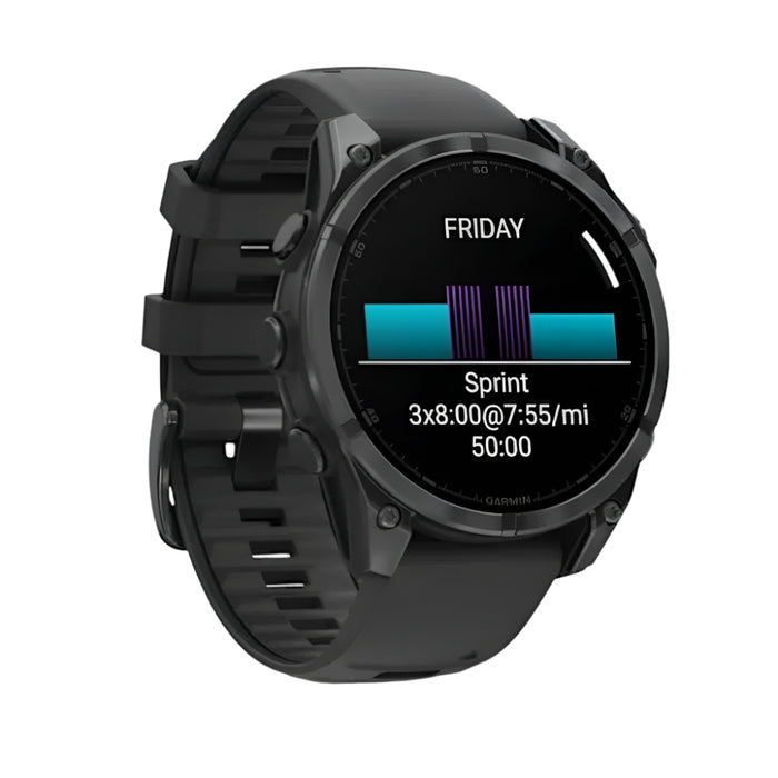 Garmin fēnix 8 Unisex Slate Gray with Black Band Amoled Long-Lasting Battery Life Dive-Rated Built-in LED Flashlight 47 Millimeters Premium Multisport GPS Smartwatch - 010-02904-00