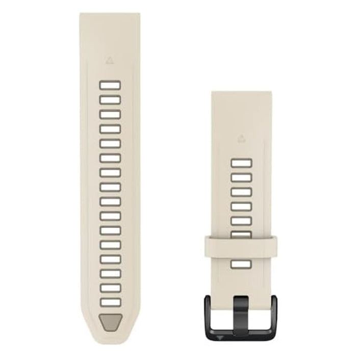 Garmin QuickFit White 20mm CREAM/FRENCH GRAY SILICONE Watch Band - 010-14506-04