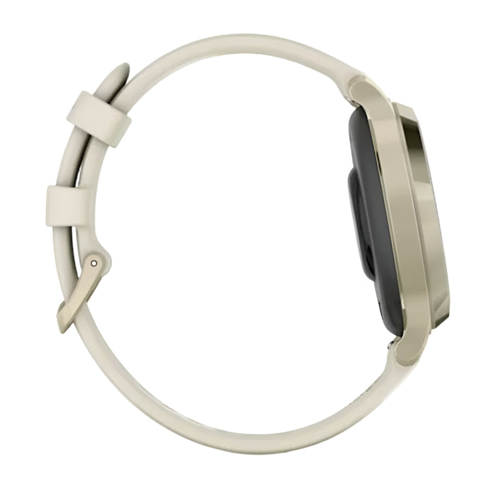 Garmin Lily® 2 Active Unisex Lunar Gold With Bone Silicone Band Built-in GPS Hidden Display Patterned Lens Up to 9 Days Battery Life Small And Stylish Smartwatch - 010-02891-00