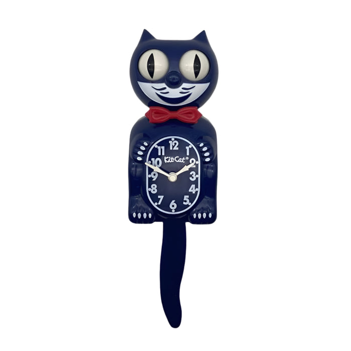 Kit Cat Klock Kid Limited Edition Red White & Galaxy Blue Retro Cat Wall Clock - BC-48RW