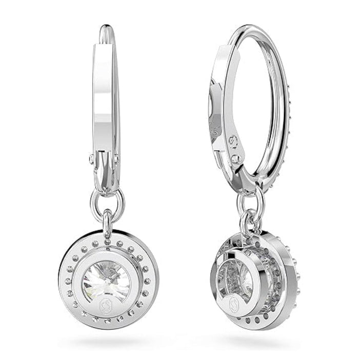 Swarovski Women's White Crystals On A Rhodium Finish Setting Constella Pierced Drop Earrings - 5636270