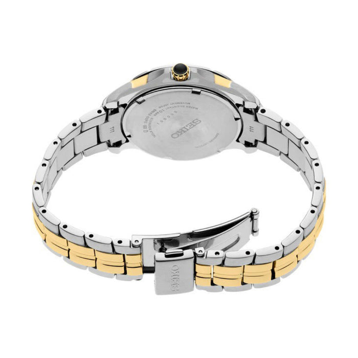 Seiko Coutura Ladies Mother-of-Pearl Dial Gold and Silver Stainless Steel Band Japanese Quartz Watch - SUR586
